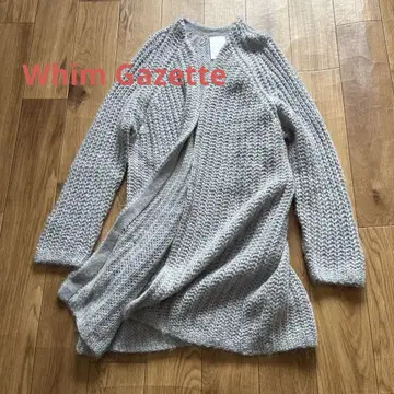 미사용에 가까운 Whim Gazette 굵은 니트 롱 가디건