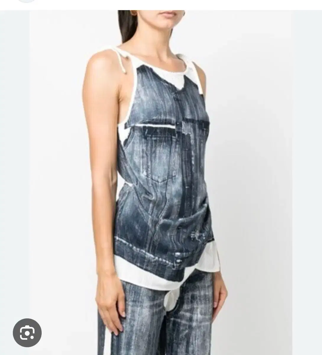 Acne Studio denim printed tank top