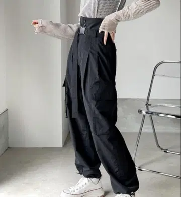 mily bilet 블랙 카고 팬츠