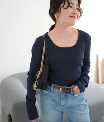 SLOBE IENA SAWAHOCO 퍼펙트 티셔츠 네이비