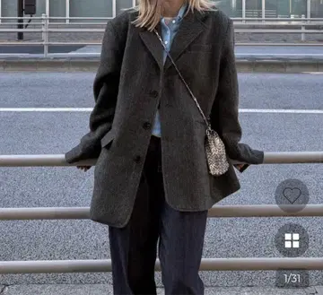 헤링본 싱글 블레이저