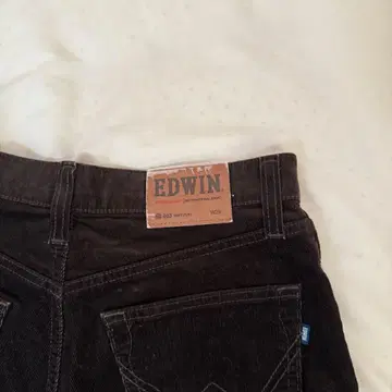 EDWIN 402 코듀로이 팬츠 브라운 W29 스트레이트 하의 가을/겨울