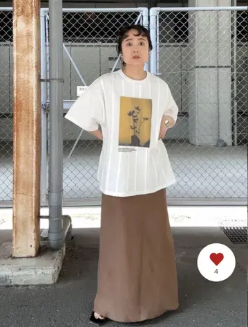 KBF 시어 내로우 스커트 브라운 시어 스커트