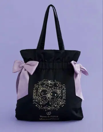 메종 드 플뢰르 센티멘탈 서커스 더블 리본 블랙 토트백 백