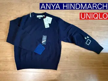 UNIQLO ANYA HINDMARCH 니트 M NAVY 택 포함 새상품