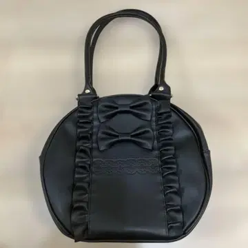 axesfemme kawaii 리본 포함 블랙 핸드백