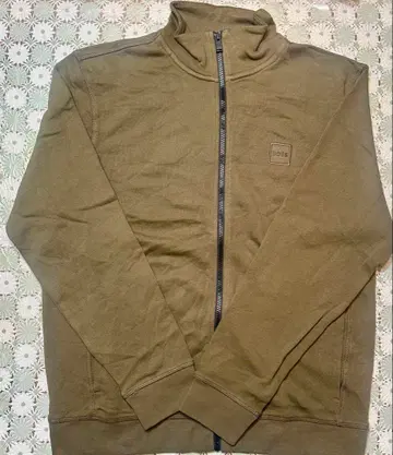 BOSS 풀 집업 하이넥 트레이닝복 올리브 그린