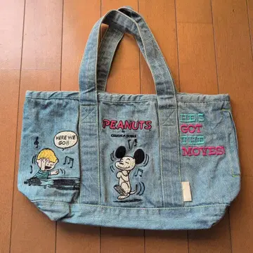 PEANUTS 데님 토트백