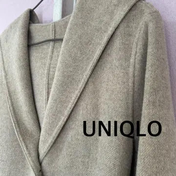 UNIQLO 펠트지 후드 부착 코트 베이지 여성용 M