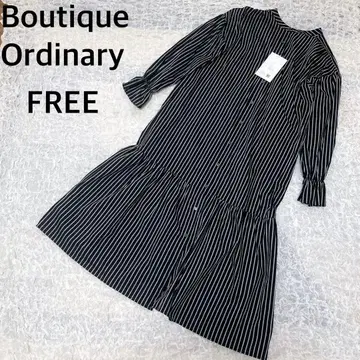 새상품 Boutique Ordinary 셔츠 원피스 스트라이프 롱
