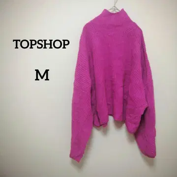 TOPSHOP [ M ] 핑크 터틀넥 스웨터 UK S 따뜻한