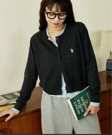 U.S. POLO ASSN. PUBLUX/페이크 레이어드 가디건