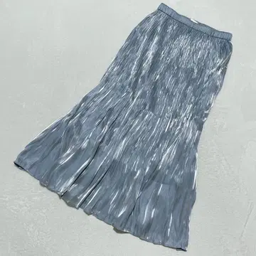 보르지 플리츠 롱 스커트 광택감 드레시 파티 2차 36