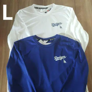 새상품 MLB 다저스 롱티 남성용 메쉬 긴팔 L 2개 세트