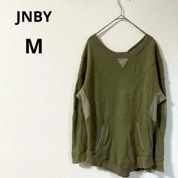 [JNBY] 배색 맨투맨 트레이닝복 M 카키 면 100%