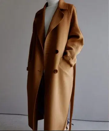벨티드 더블 체스터 오버 실루엣 코트 maison breeze