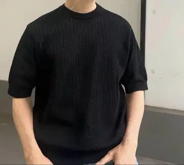 UNITED ARROWS 시스루 짜임 기마 니트 T셔츠