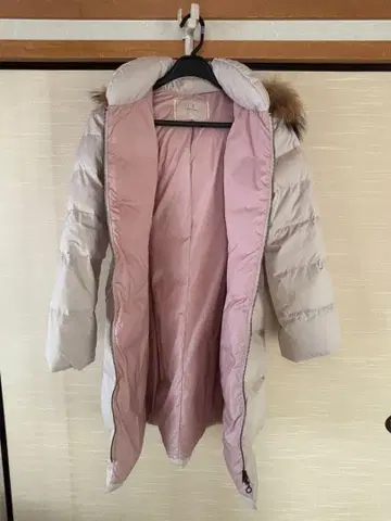 퍼 달린 롱 다운 자켓