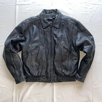 90s RIVERROAD 가죽 자켓 드리즐러 쇼트 가죽