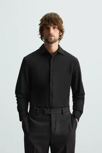 [ 새상품/미사용 ] ZARA 텍스처 스트레치 셔츠