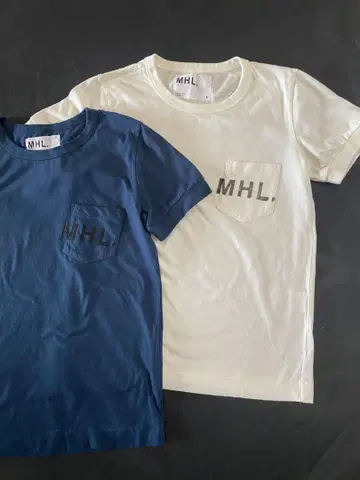 미사용 2점 MHL. 마가렛호웰 포켓 부착 T셔츠 II 2장 세트