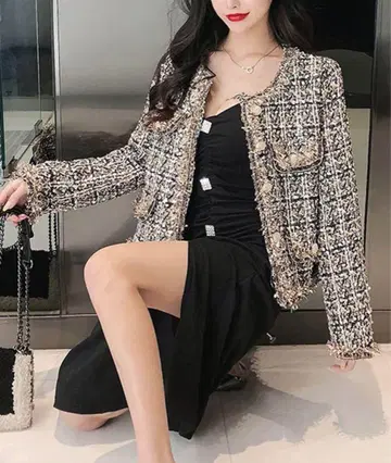 primazel 노카라 트위드 자켓