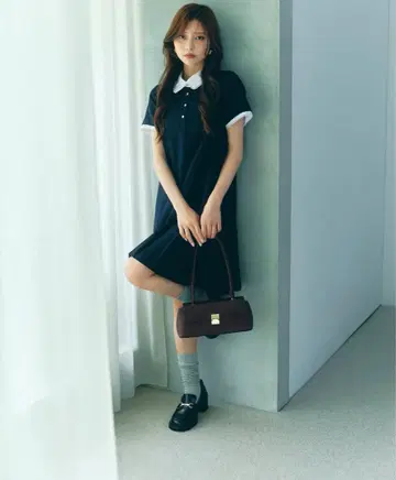 [ 새상품 택 포함 ] 리랜드트루 레이스 폴로 미니 원피스