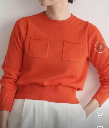 IENA 코튼 컬러 풀오버 오렌지