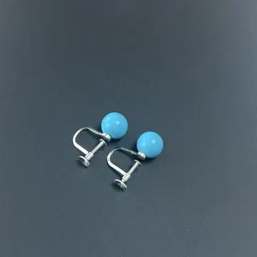 터콰이즈 블루 공 모양 귀찌