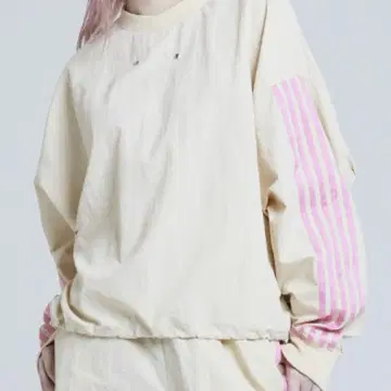 리틀 나일론 풀오버 저지 아이보리