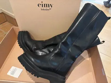 eimy istoire 블랙 가죽 롱 부츠 M