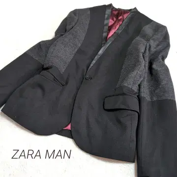 ZARA MAN 노카라 테일러드 자켓 보르도 레어