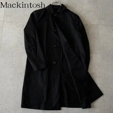 영국제 매킨토시 던켈드 스텐카라 코트 36 블랙 고무 코팅