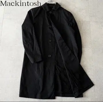 영국제 매킨토시 던켈드 스텐카라 코트 36 블랙 고무 코팅