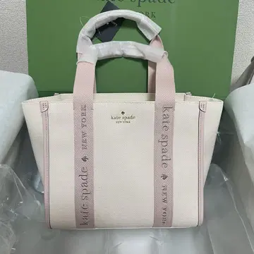 레어 kate spade 키프 캔버스 스몰 토트 핑크 KG767