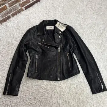 미사용 stradivarius 양가죽 램 가죽 더블 라이더 자켓