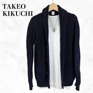 TAKEO KIKUCHI 니트 가디건 네이비 컬러 네이비 계열 니트 자켓