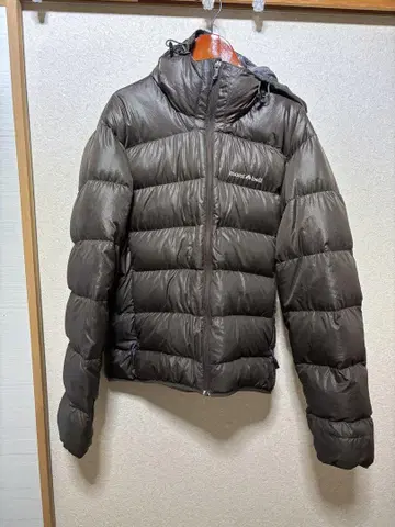 몽벨 다크 브라운 후드 부착 다운 자켓 RN107957