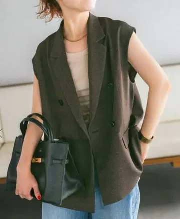 spick&span 멜란지 더블 브레스트 베스트