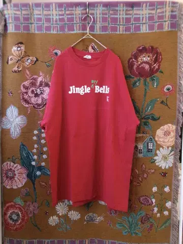 Jingle Bells 티셔츠 XLsize 빨간색 레드 AL STYLE