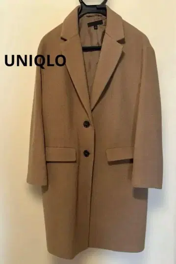 UNIQLO/모카 브라운 싱글 버튼 체스터 코트 S 사이즈