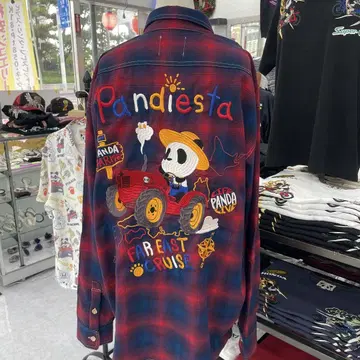 (30) Pandiesta 체크 무늬 긴팔 셔츠