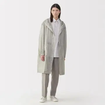[ MUJI Labo ] 경량 발수 나일론 후드 부착 코트