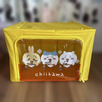 2개 세트 chiikawa 캐릭터 수납 박스 옐로우 컬러