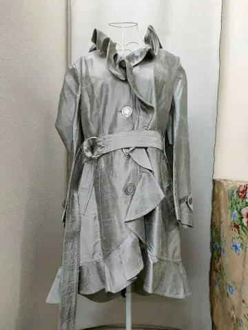 이타리야 실버 그레이 자켓 코트