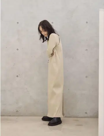 Hella LAYERED RIB DRESS beige S