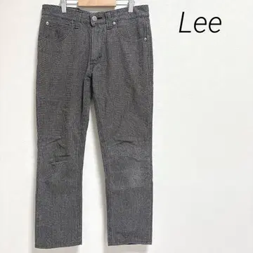 Lee 남성용 슬랙스 체크 무늬 가을 코디 가을/겨울 멋쟁이 M
