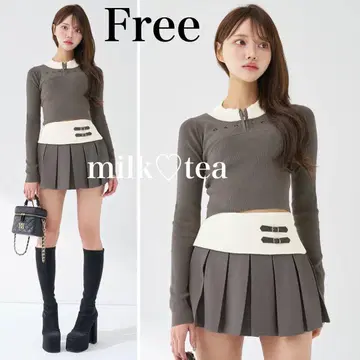 택 포함 새상품 다리치 그레이 DARICH 니트 셋업 프리