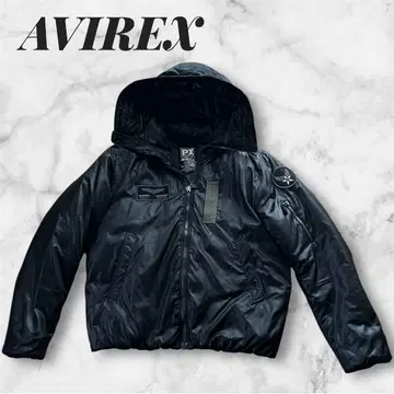 레어 새상품급 AVIREX 아비렉스 다운 자켓 블랙 L