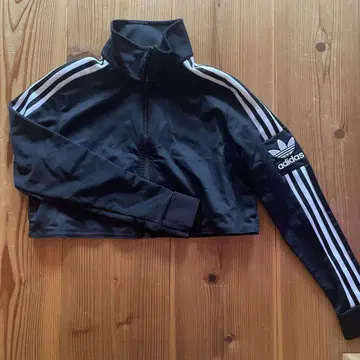 adidas 크롭 자켓 블랙 S